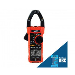 VOLT-AMPERÍMETRO ALICATE MOD.VA-901 TRUE RMS DIGITAL PORTÁTIL CAT III/IV CORRENTE VIVA