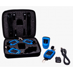 Kit para Higiene Ocupacional composto por 4 dosímetros de ruído DoseMax, 1 calibrador acústico CalPro e estojo para transporte